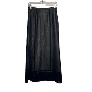 Eddie Bauer Skirt Women’s 6 Black Sheer Maxi Lined Goth Whimsical Fairy Y2K
